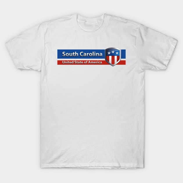 South carolina - United State of America T-Shirt by Steady Eyes